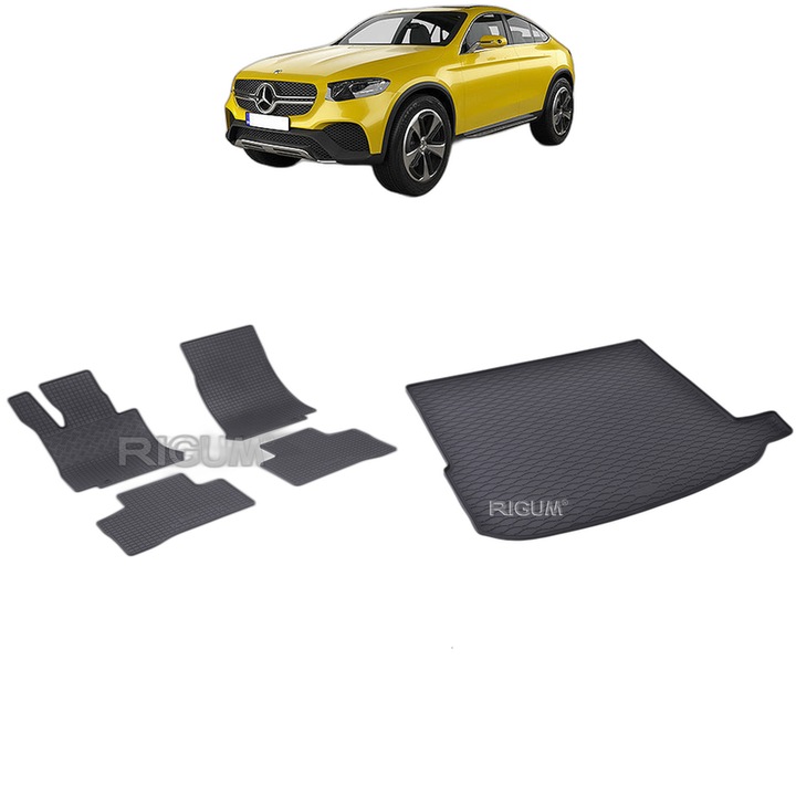Set Covorase Auto Si Tavita Portbagaj MERCEDES GLC COUPE C253 din 09.2016 - 2023, caroserie coupe c253, INCLUSIV FACELIFT