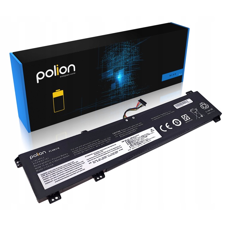 Батерия за лаптоп Polion литиево-полимерна 5180mAh 15,4V, 3 клетки, съвместима с Lenovo