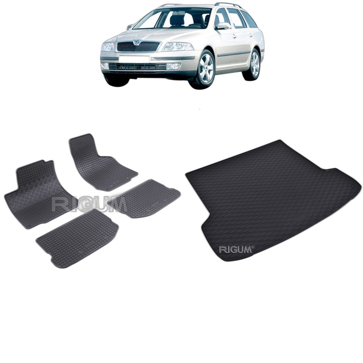 Set Covorase Auto Si Tavita Portbagaj SKODA OCTAVIA I din 1998 - 2004, caroserie combi