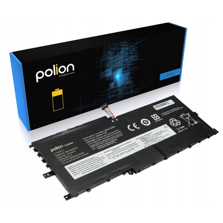 Батерия за лаптоп Polion литиево-полимерна 2900mAh 15,2V, 4 клетки, съвместима с Lenovo