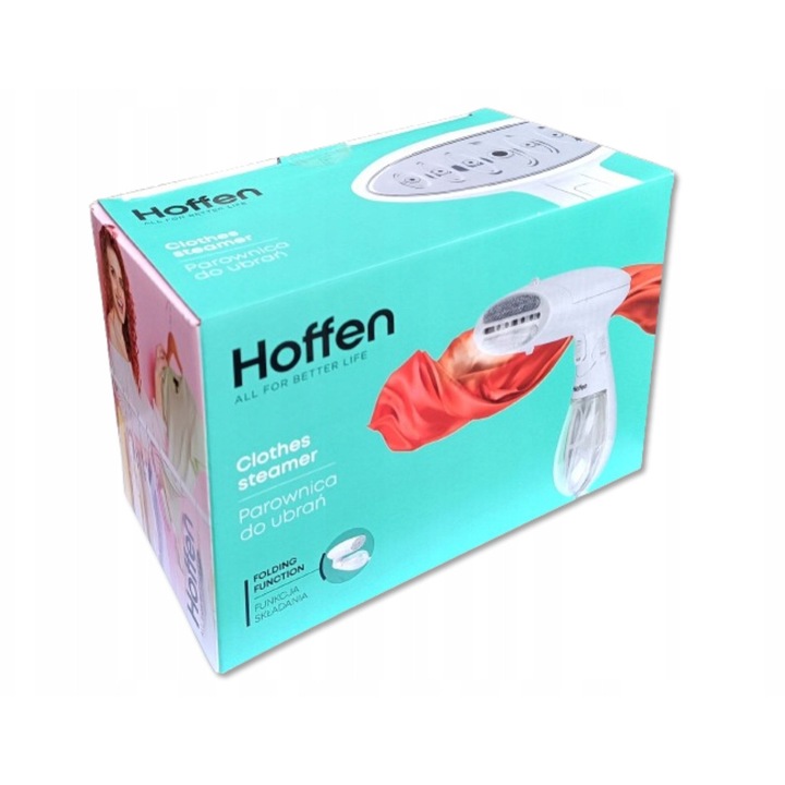 Parownica pliabila MPM Hoffen HO-00055, 1200W, 7 duze, alb/crem, set complet