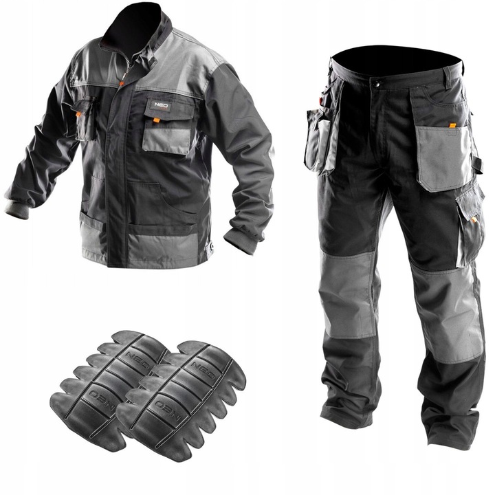 Pantaloni si jacheta de lucru, NEO Tools, culoare neagra, material rezistent, M