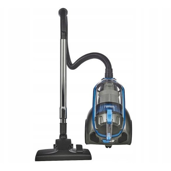 Aspirator fara sac Raven EO003X, 800W, filtru HEPA H13, gri/albastru, 39x27.5x33cm