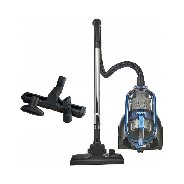 Aspirator fara sac Raven EO003X, 800W, filtru HEPA H13, gri/albastru, 39x27.5x33cm