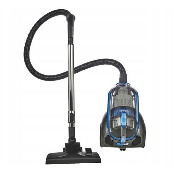 Aspirator fara sac Raven EO003X, 800W, filtru HEPA H13, gri/albastru, 39x27.5x33cm
