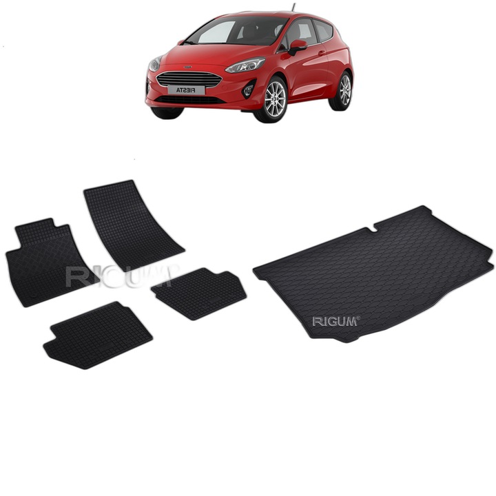 Set Covorase Auto Si Tavita Portbagaj FORD FIESTA VII din 07.2017 - 2026, caroserie hatchback