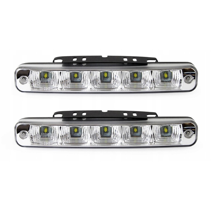 Set proiectoare LED DRL Amio 507HP, 11,52W, 12/24V, 1000lm, 190x29x40mm