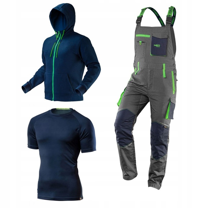 Set de imbracaminte de lucru pentru barbati BHP, NEO TOOLS, 3 piese, XL