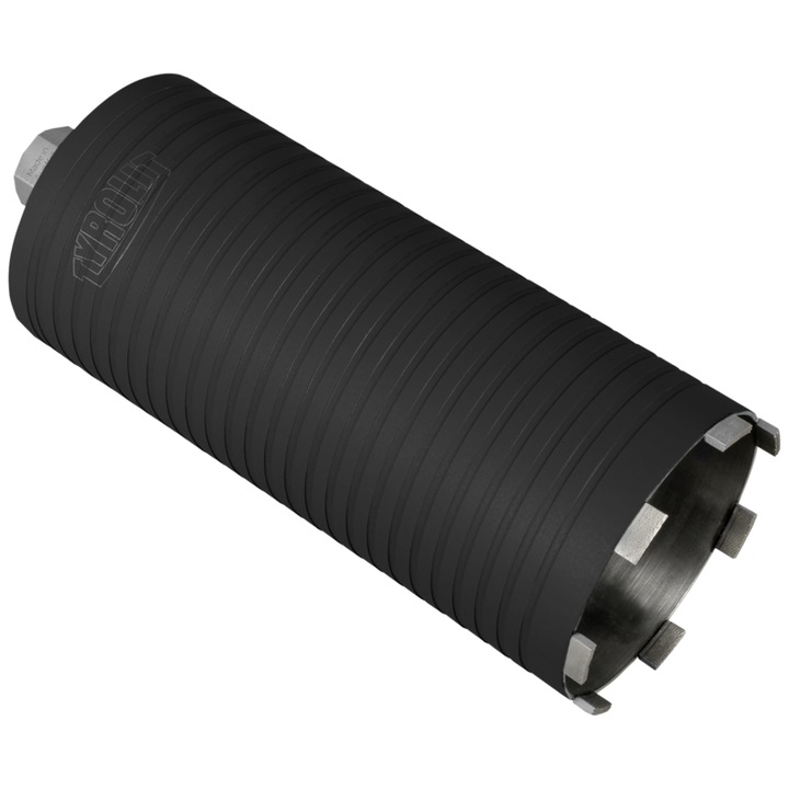 Carota diamantată Tyrolit DDL-HH, 162 mm, cu tehnologie TGD, lungime activă 330 mm, prindere 1 1/4", pentru beton armat și zidărie