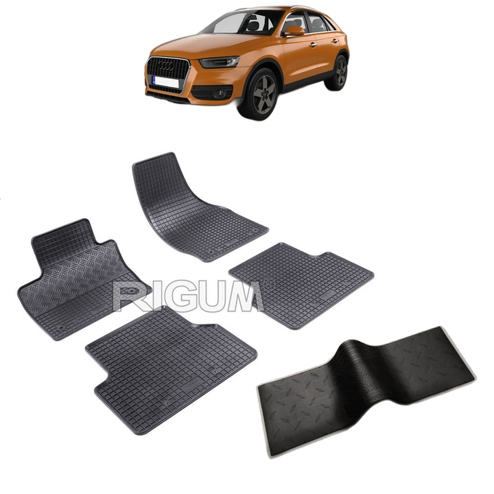 Set covorase auto AUDI Q3 I din 08.2011 - 06.2018, cu covoras tunel median, Caroserie SUV
