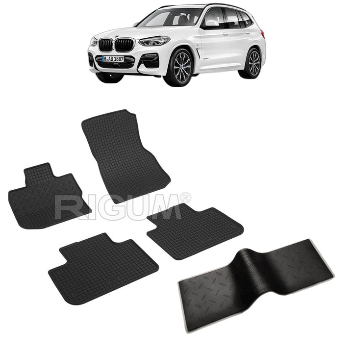 Set covorase auto BMW X3 G01 din 11.2017 - 2026, cu covoras tunel median, Caroserie SUV