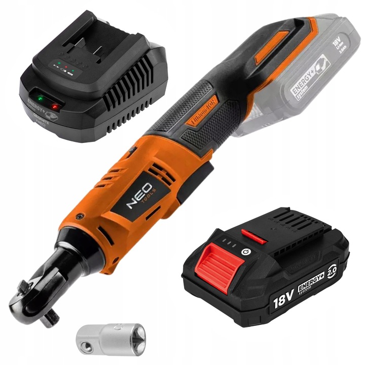 Електрически ключ 18V, 60Nm, батерия 2Ah, зарядно устройство NEO Tools