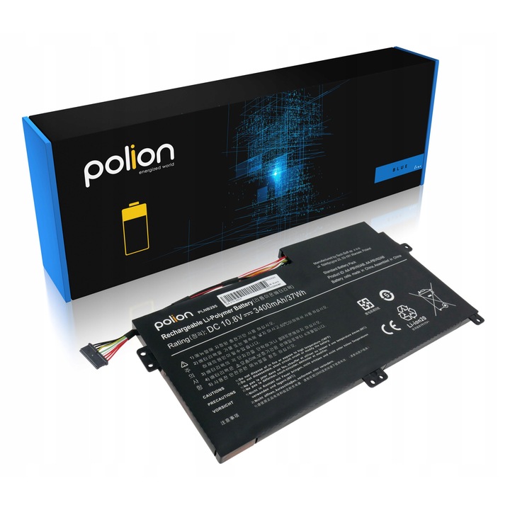 Батерия за лаптоп Polion, AA-PBVN3AB, 3400mAh, 10,8V, 6 клетки, съвместима със SAMSUNG 370R 450R 470R 510R