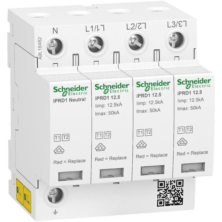 Schneider Electric IPRD1 túlfeszültség-korlátozó 4p 72x69mm 350V 12.5kA
