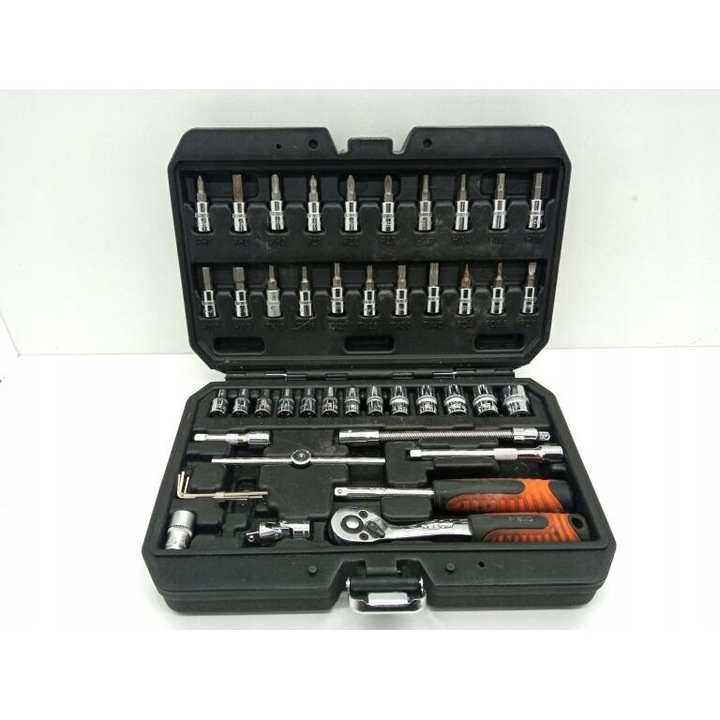 Set chei tubulare 46 piese, NEO, 1/4", CRV, cutie plastic