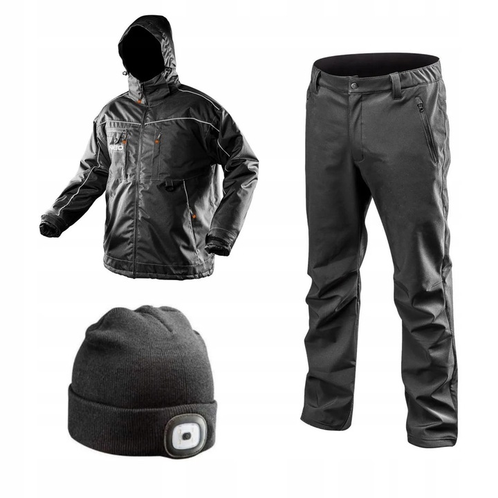Set complet de imbracaminte de lucru NEO Tools, pantaloni, jacheta, caciula, L