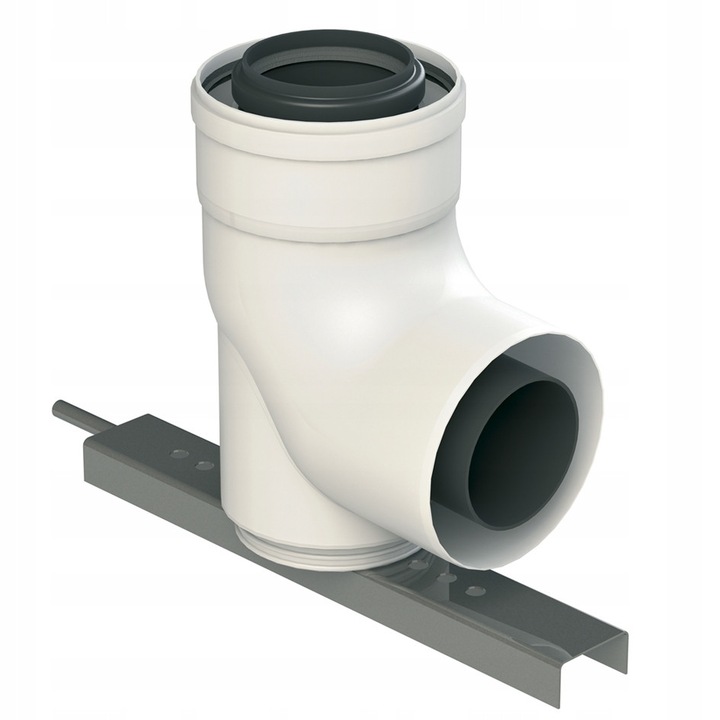 Almeva 87 DN80/125 rendszerű könyök, fehér, 80x125mm