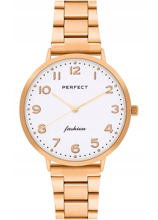 Ceas dama Perfect S332-06, roz aurie, mecanism quartz, 36x9.4mm, set cu cutie