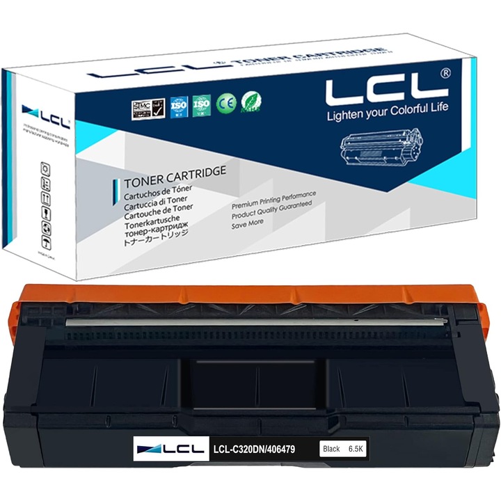 Съвместим тонер LCL, 406479, 6500 страници, за Ricoh SP C231 / C232 / C242 / C310 / C311 / C312, 1 брой, черен