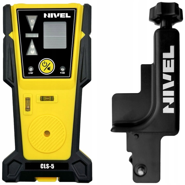 Czujnik laserowy Nivel System CLS-5, set cu suport si 2 baterii AAA, precizie 1mm, raza 70m, dimensiuni 140x70x20mm