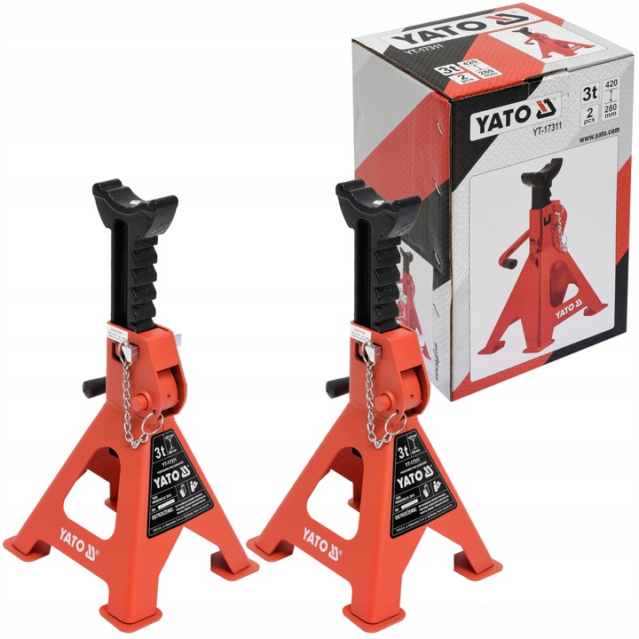 Комплект стойки за автомобил Yato 3т, 280-420мм, 2 броя