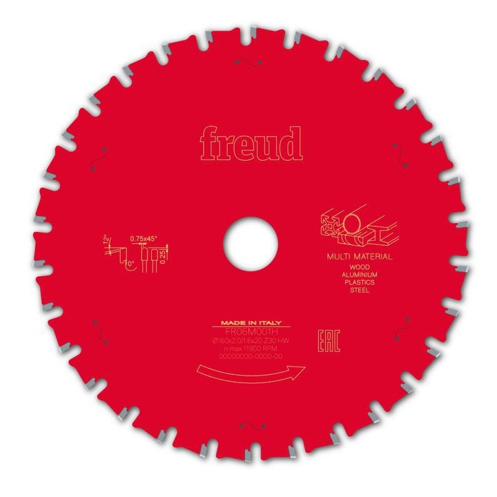 Tarcza pentru fierastraie electrice, Freud, FR06M001H, 160x20mm, 30 dinti, multimatereal