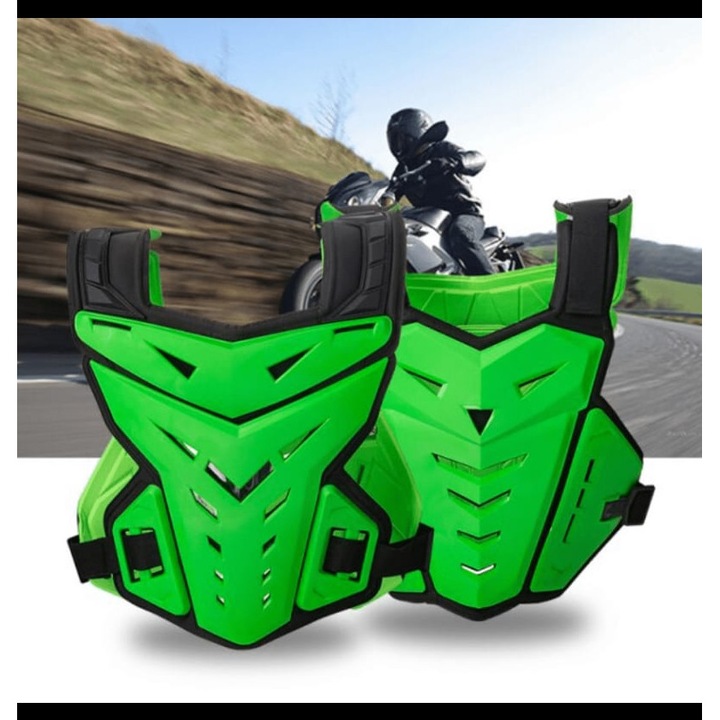 Vesta armura protectie moto, cross, ATV, ski, bicicleta, protectie piept si spate, marime universala reglabila, material PE rezistent la socuri