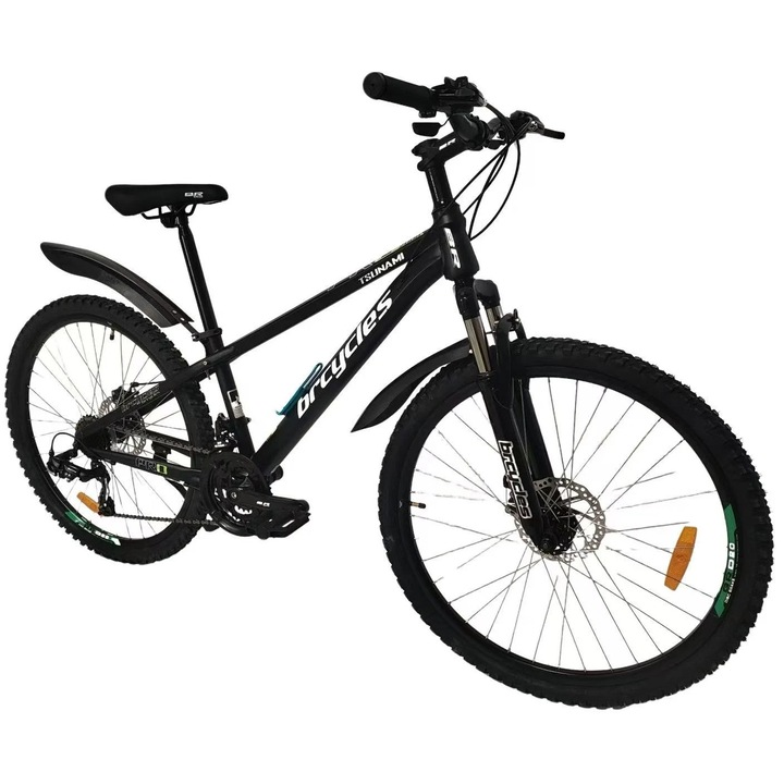 Bicicleta MTB 26″ S2601, cadru OTEL, 21 viteze, Roti aluminiu cu spite, Shimano, Negru