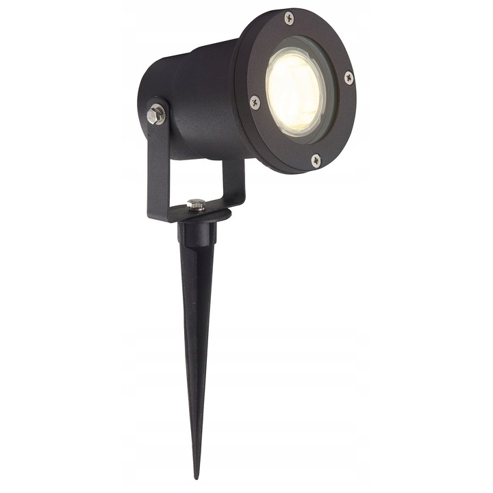 Felinare Brilliant Janko G96232/06, 1x 3 W, 240 lm, IP44, aluminiu/sticla, negru, 32x15x15cm