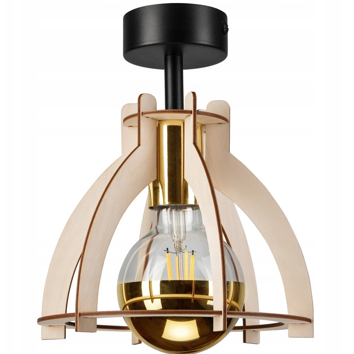 Lampa suspendată Lamkur Lando, 1x15W E27, bej, 250x210mm