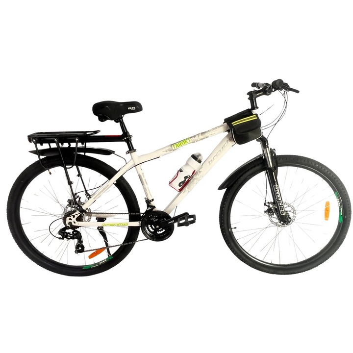 Bicicleta MTB- 29"TG S2902 Carrier, cadru otel 17', manete secventiale, frane disc, 21 viteze, Alb
