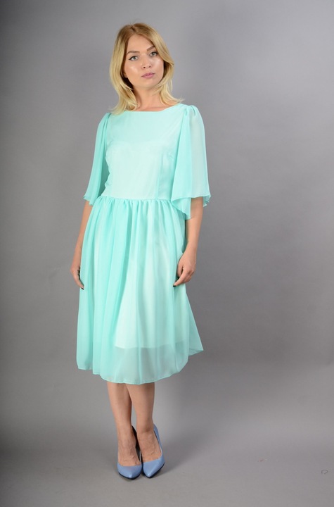 Rochie Voal 2107 Turqouise Marimea 42