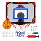 Kosárlabda szett ajtóra, elektronikus eredményjelzővel, labdával és pumpával, 40x30cm, 25cm, többszínű