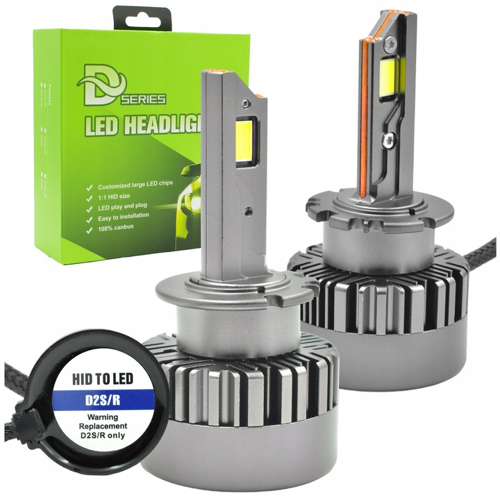 Becuri LED D2S Hoalte, 6000K, 100W, set 2 bucati, P32d-2, CAN-BUS