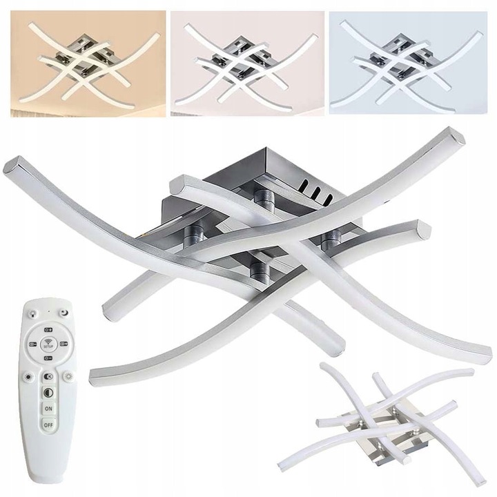 LED лампа 48W, функция за димиране, управлявана с дистанционно