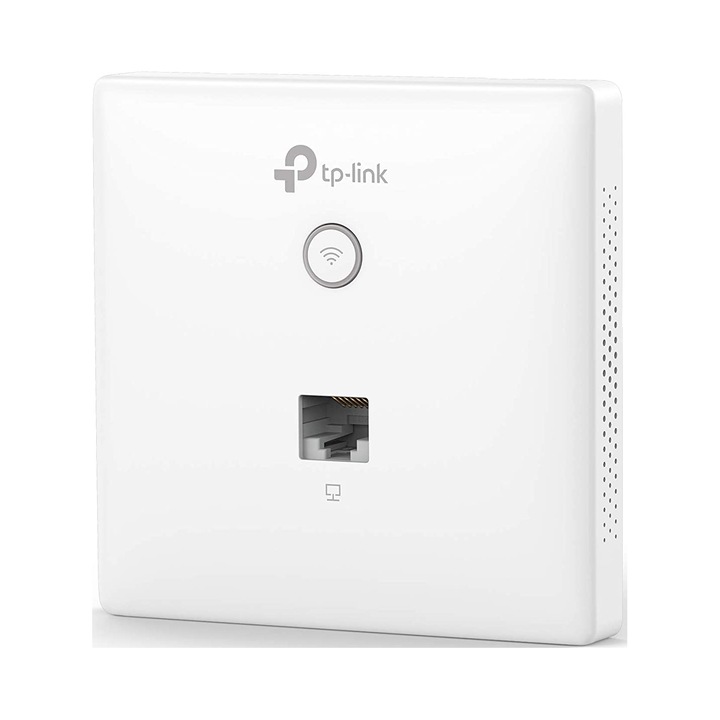 Punct de acces (access point) TP-Link EAP115-Wall, PoE (802.3af), 300 Mbps Wireless N, Alb, 86.8 x 86.8 x 30.2 mm