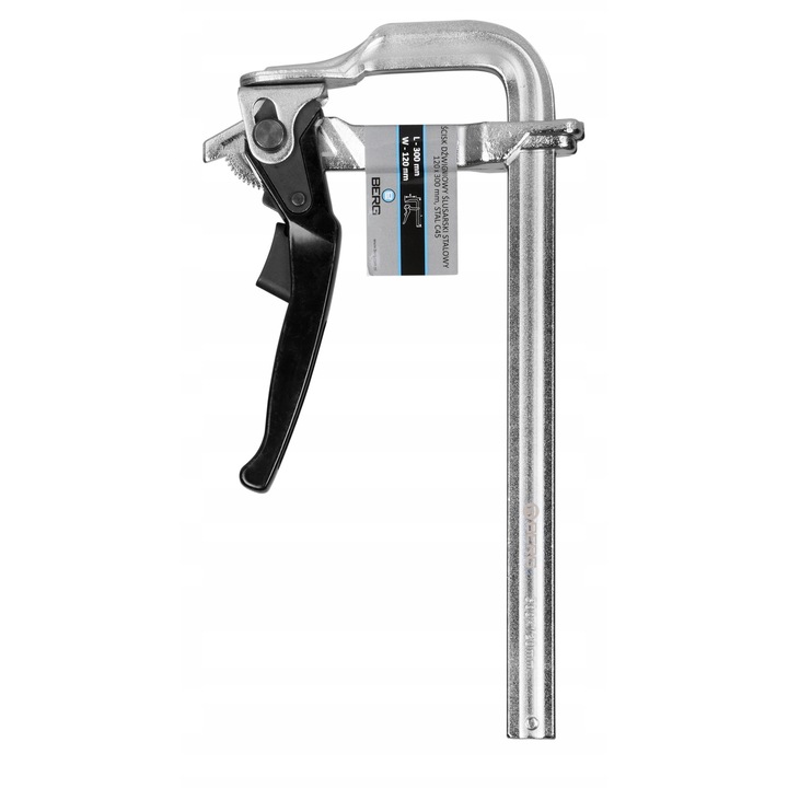 Clema de prindere Berg, 120x300mm, din otel C45, utilizare in ateliere si productie