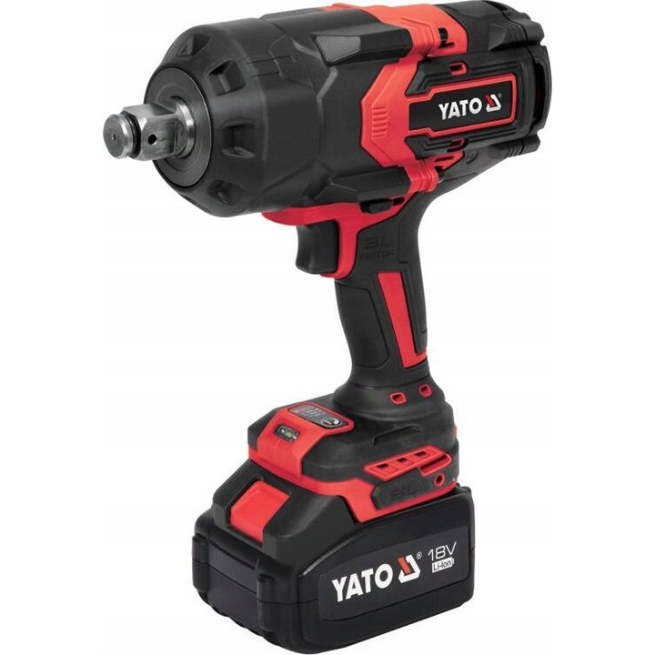 Ударен гайковерт Yato 18V 2400 Nm 3/4", Li-Ion батерия, осветление на работното място, 1.9 кг