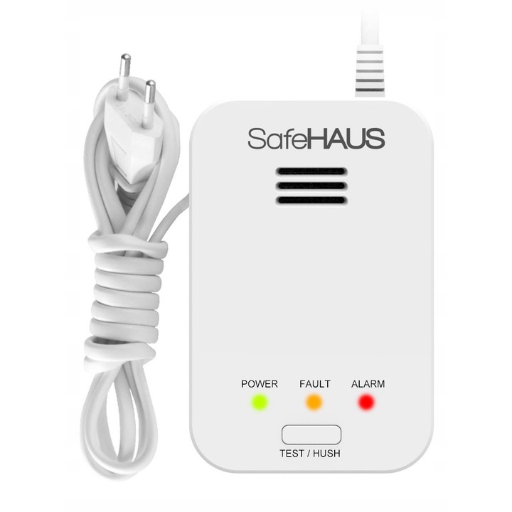 Detector gaz SafeMi SHG-02, propan-butan si metan, 230V, 11x7,5x3,5cm, set montaj inclus