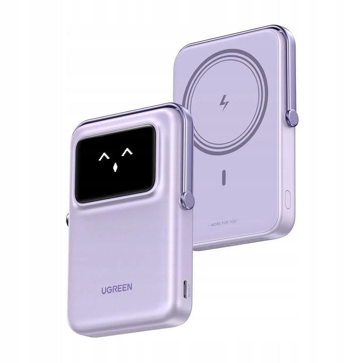 Външна батерия Ugreen UNO PB572 10000mAh магнитна виолетова 100x180x30mm