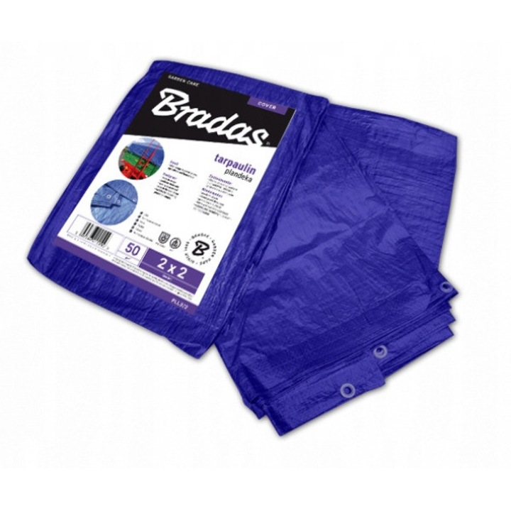 Plandeka Bradas 50g/m2 15x16m, albastra, rezistenta la apa, set de placi
