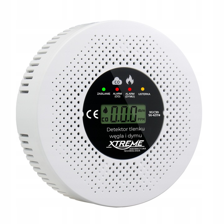 Xtreme füstérzékelő, XCD30 modell, LCD, elemmel