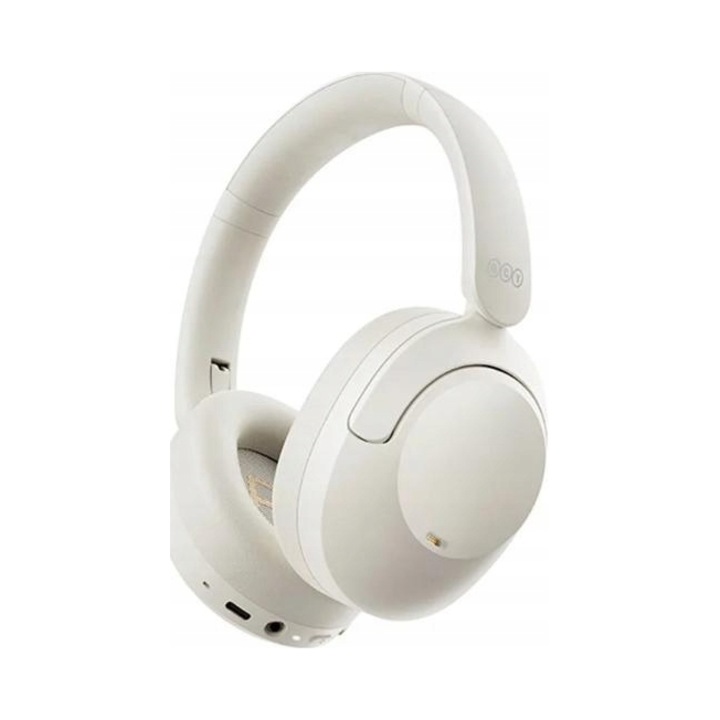 Vezeték nélküli fejhallgató QCY H4 ANC, Bluetooth 5.1, aktív zajszűrés, fehér