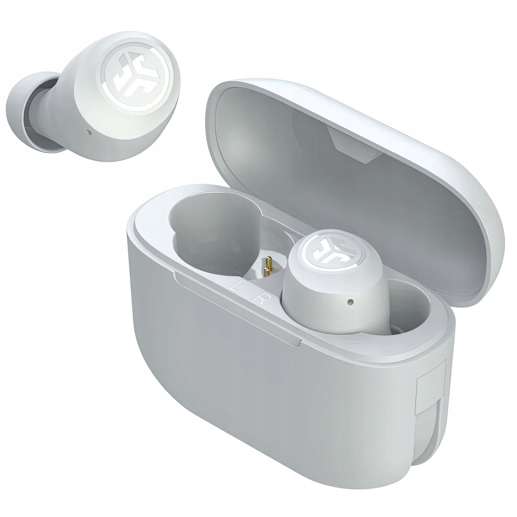 Casti wireless JLab Go Air Pop 2, alb, autonomie 35h, Bluetooth 5.3 ...