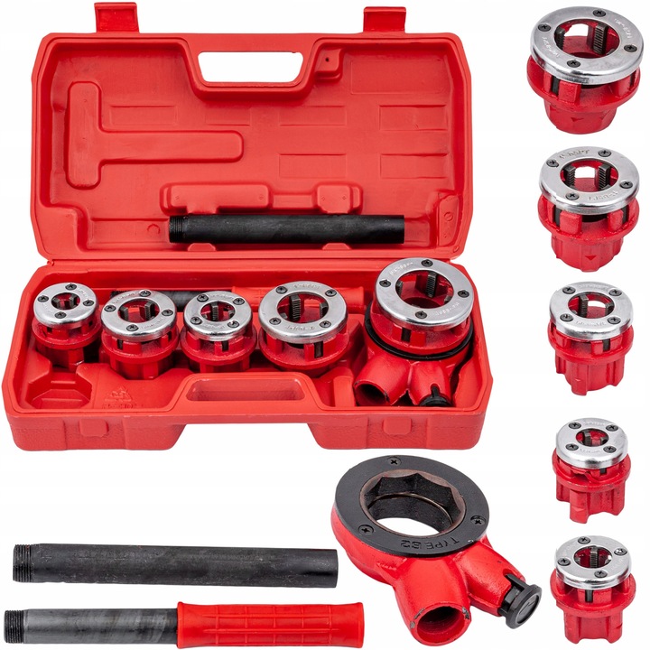 Set de 6 elemente, 3/8"-1 1/4", tevi, prelungitor, valiza transport, fara marca
