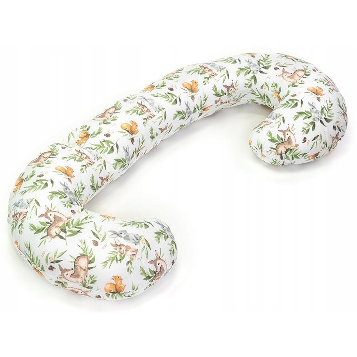 Perna multifunctionala Babymam 300cm, suport pentru gravide si mame, verde, 3 in 1