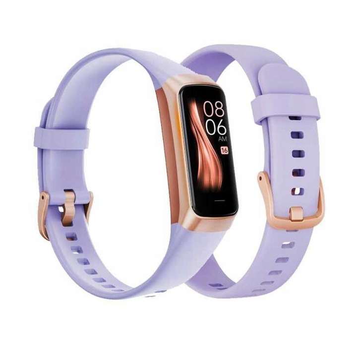 Bratara fitness Rubicon Smartband C60, monitor puls, termometru, violet, 44x19x11mm