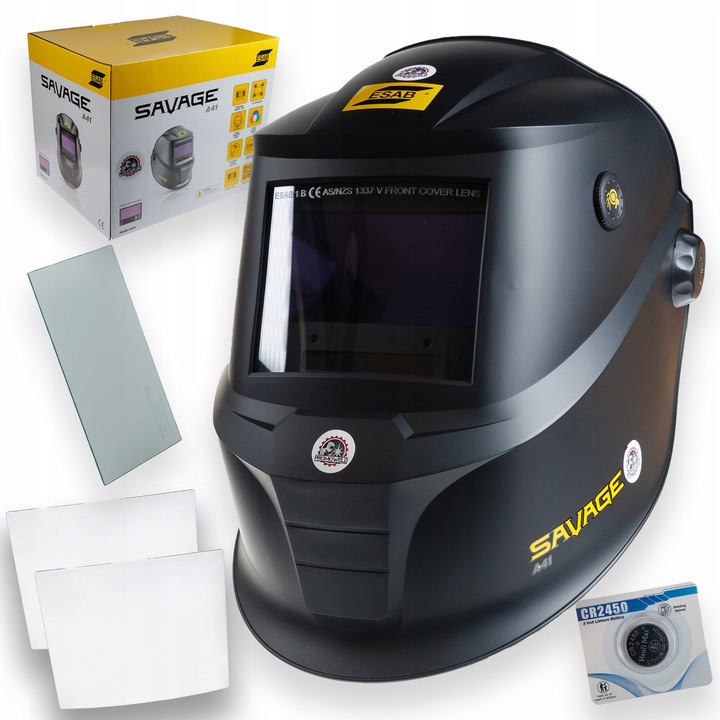 Casca de sudura automata ESAB Savage A41, 4 senzori, 100x50mm, 8-13 DIN, set complet
