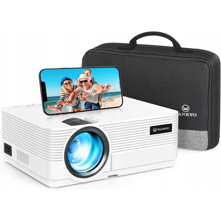 Videoproiector Vankyo Leisure 470C, 1080P, alb, mini