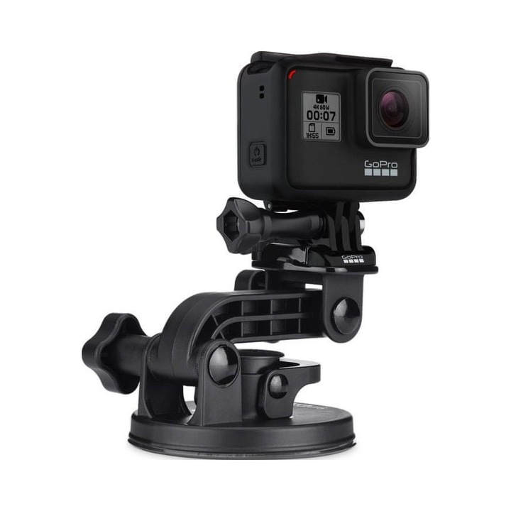 Suport cu ventuza GoPro AUCMT-302, set cu brat lung si scurt, compatibil cu camere GoPro